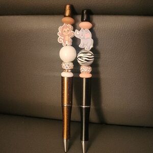 Monkey and Elephant Beaded Pens